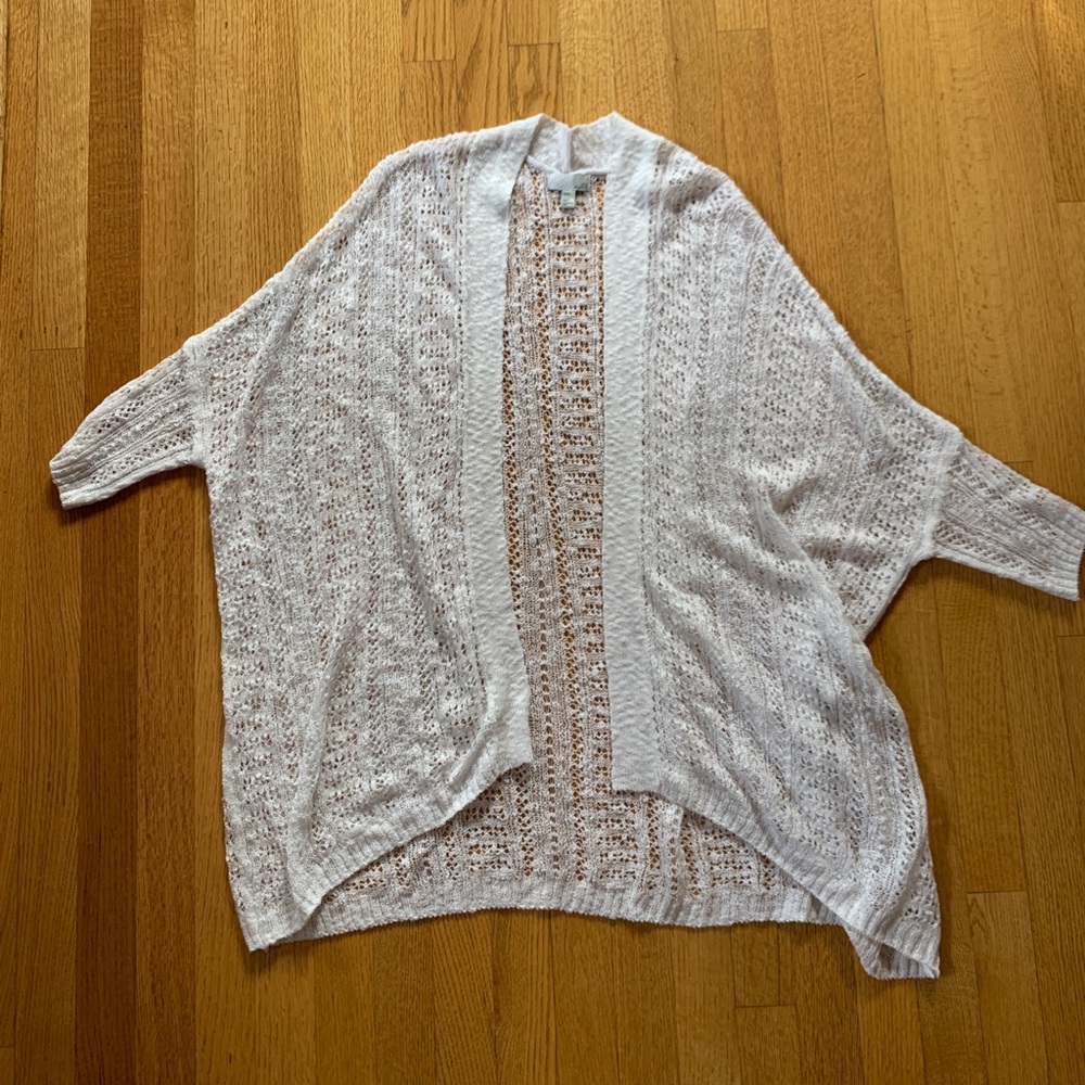 Nordstrom White crochet Cardigan